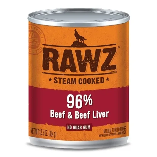 Rawz Dog Gf 96% Beef & Liver Pate Can 12.5-oz
