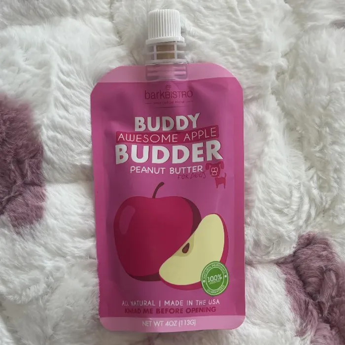 Bark Bistro Awesome Apple Buddy Budder Squeeze Pack 4oz (new)