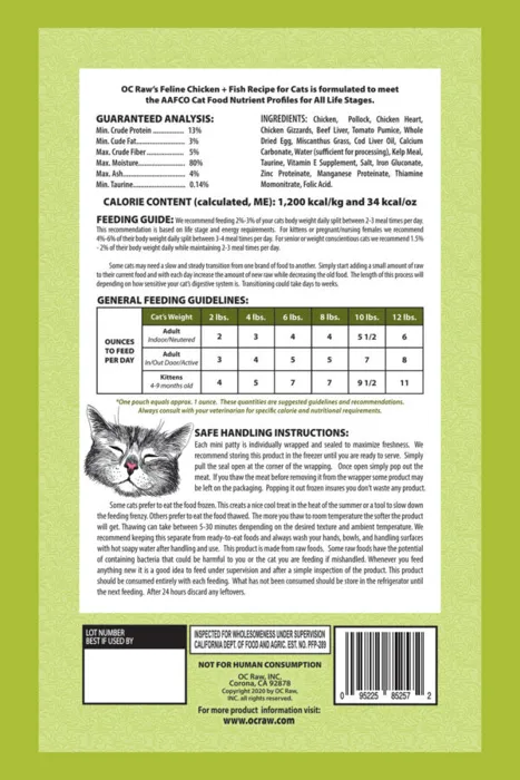 OC Raw Cat Chicken & Fish Recipe  2#