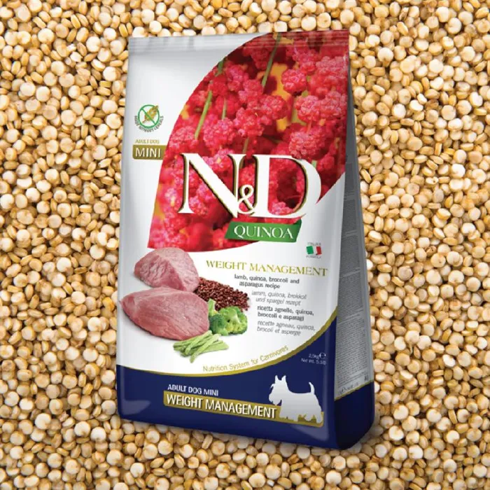 Farmina N&d Quinoa Weight Management Lamb Adult Mini Dry Dog Food, 5.5-lb