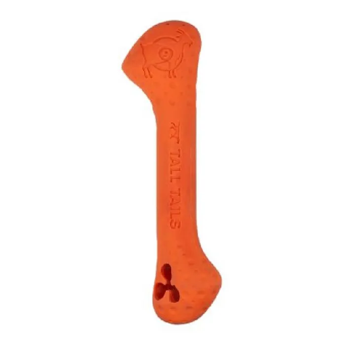 Tall Tails 9 In Goat Rubber Bone Orange Ea