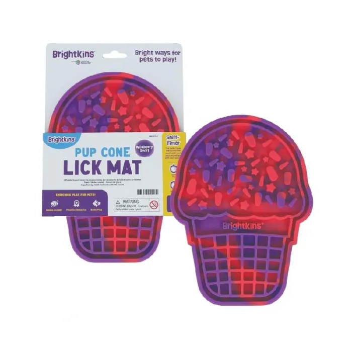 Brightkins Pup Cone Lick Mat Wildberry Swirl package
