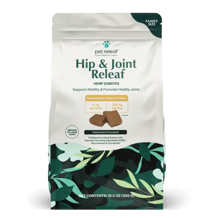 Pet Releaf Hip & Joint PB/Banana Chews Family Size 12.5-oz