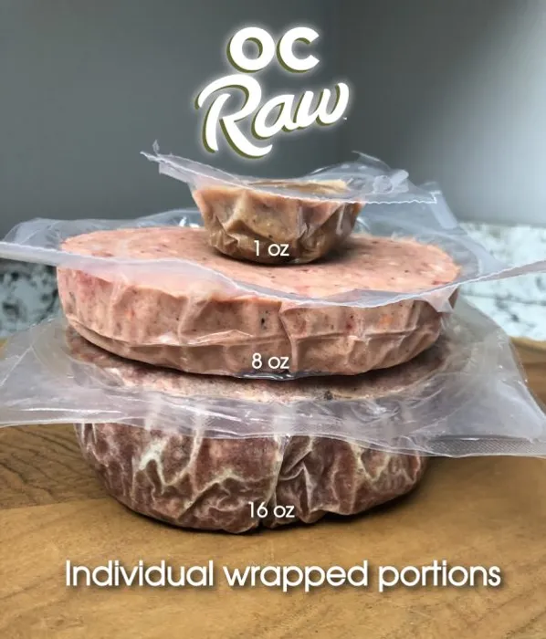 OC Raw Dog Frzn Beef & Produce Bulk Box 18#