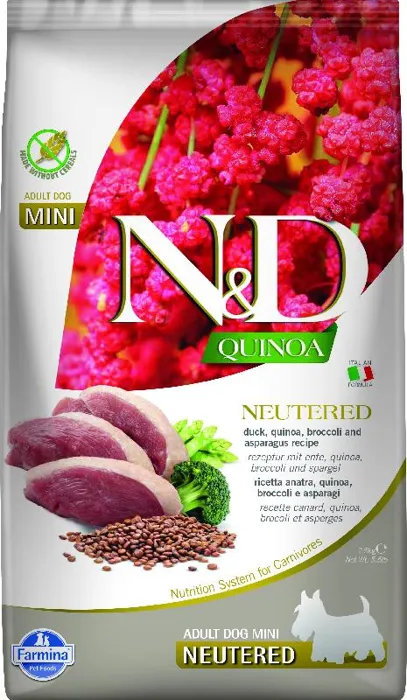 Farmina Nd Quinoa Gf Dog Neutered Duck Broc Mini 5