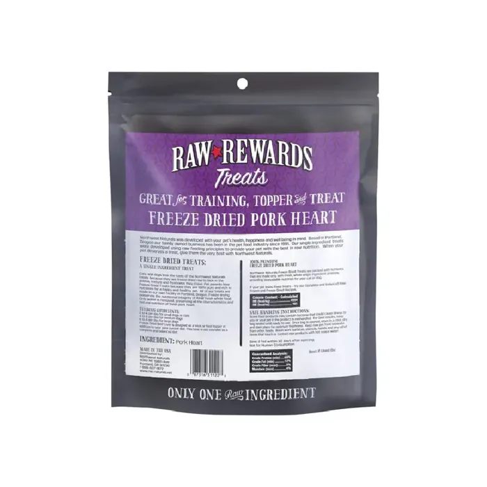 Northwest Naturals Freeze-dried Pork Heart Trt 3-oz
