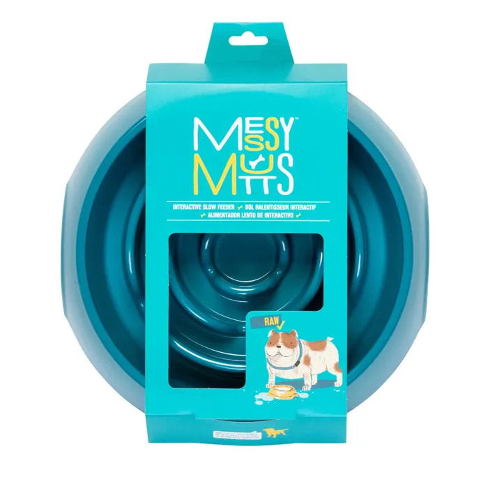 Messy Mutts Slow Feeder Blue 3 Cup