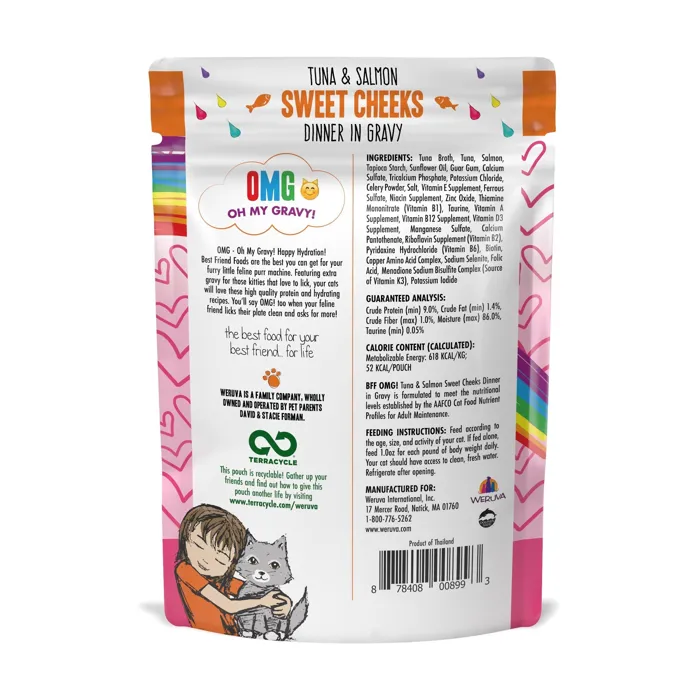 Weruva Cat Pch BFF Tuna/Sal Swt Cheeks 3-oz