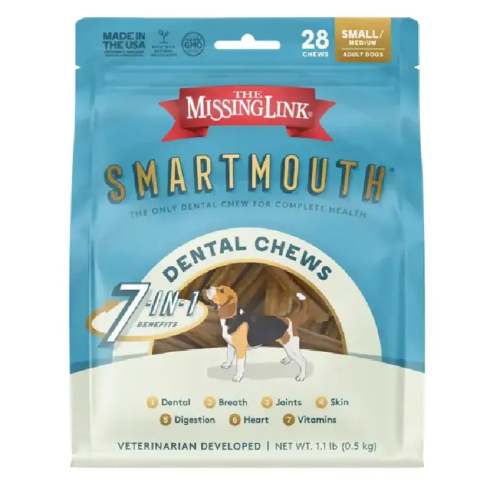 Missing Link Smartmouth Dental Chew Sm Med Dog 28c