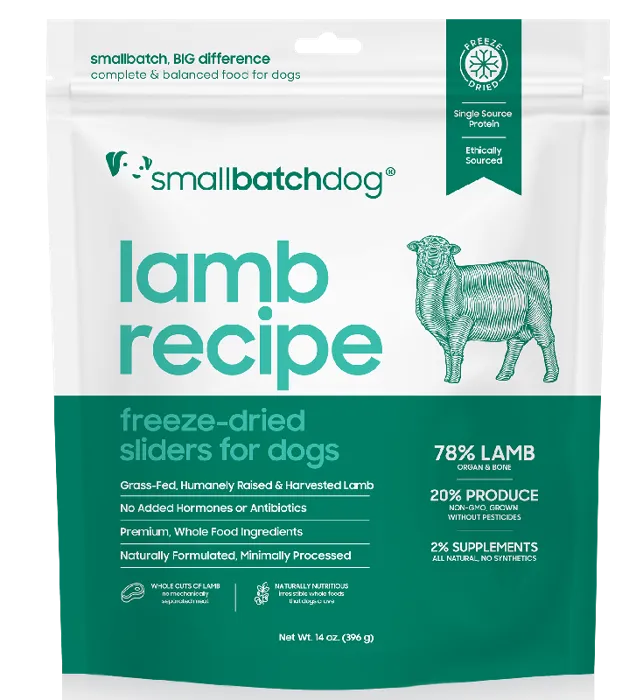 Smallbatch Dog Sliders FD Lamb 14oz