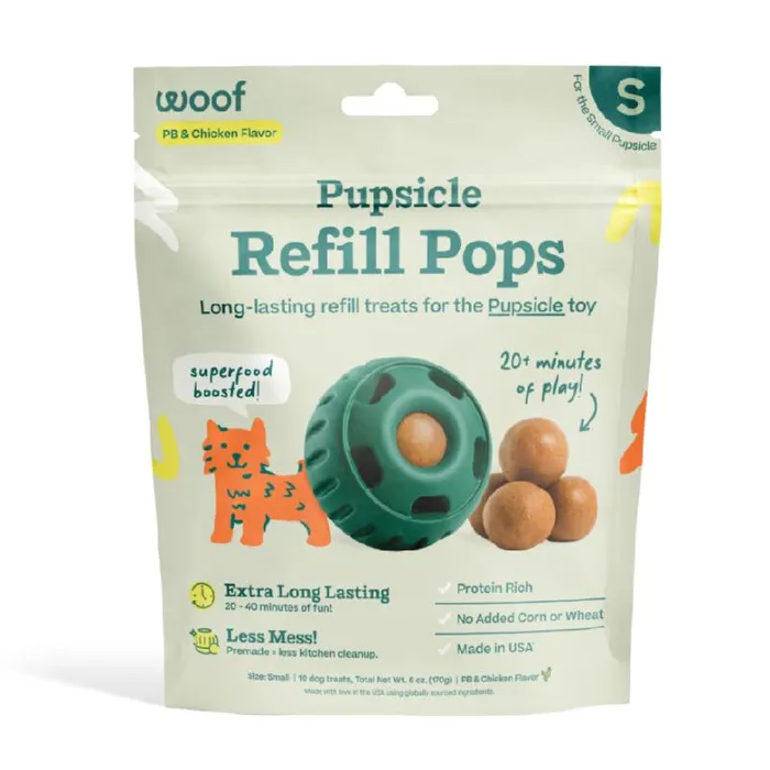 Woof Treat Pops Refill Chicken & Peanut Butter SM