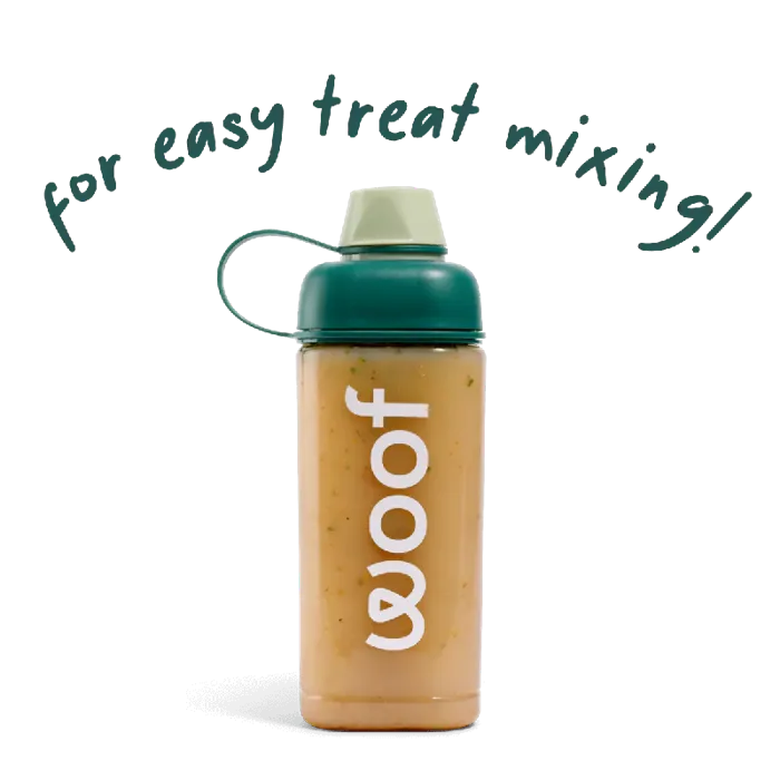 Woof Dog Treat Mixer Bottle