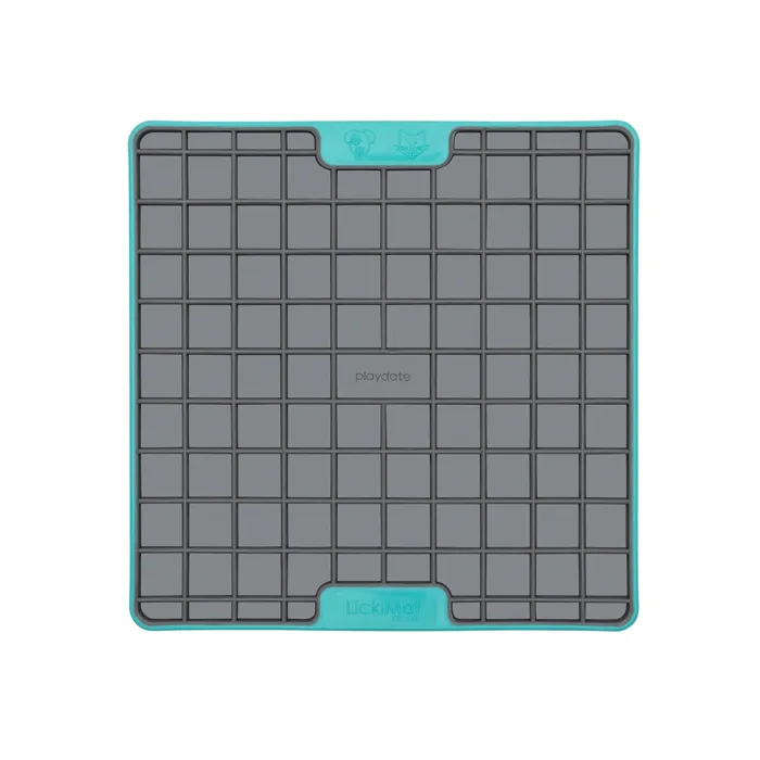 LickiMat Tuff Playdate Aqua 20cm front view