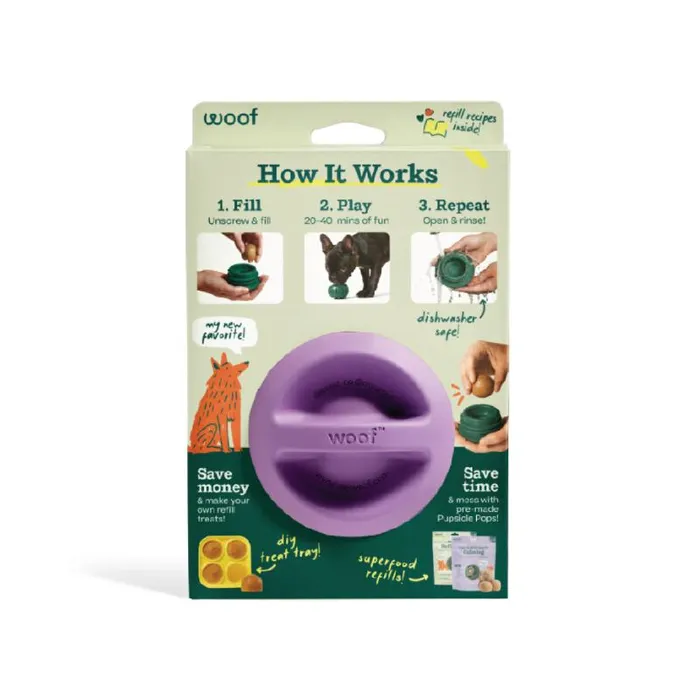 Woof Pupsicle Toy Lavender LG