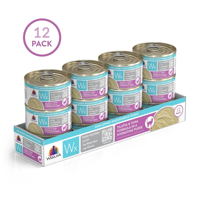 Weruva Cat Wx Phos Focused Tilapia Tuna Puree 3oz