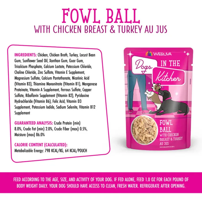 Weruva DITK Fowl Ball Ckn/Trky Pch 2.8-oz