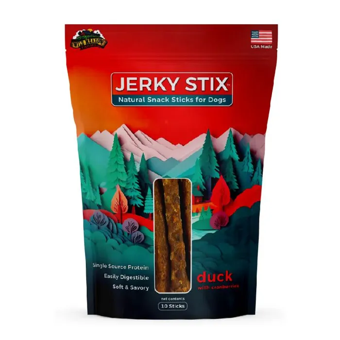 Wild Meadow Jerky Stix Duck Dog Treat 10-ct