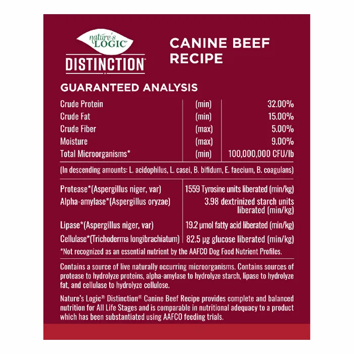Nature's Logic Dog Distinction Dry Beef 4.4-lb