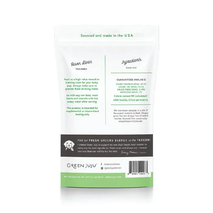Green Juju FD Training Treats Bison 3-oz