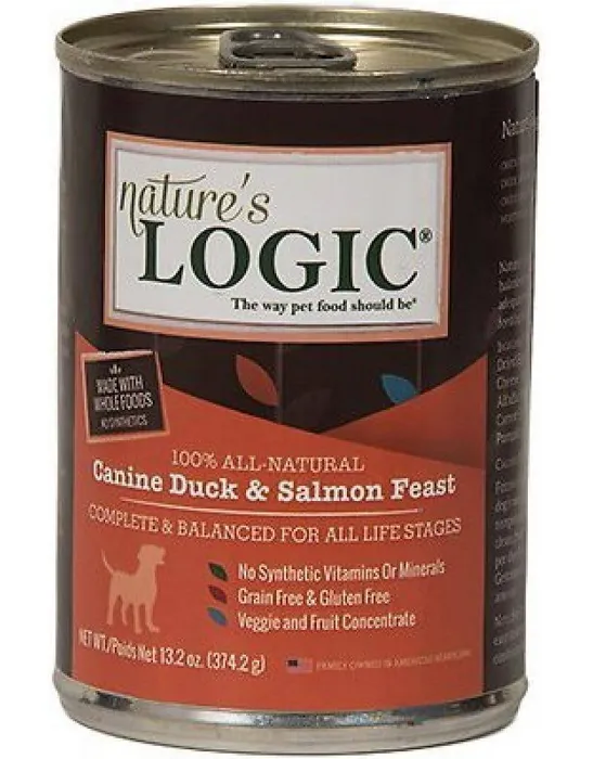 Nature's Logic Dog Gf Duck & Slmn Pate Can 13.2-oz
