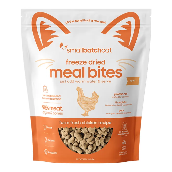 Small Batch Cat Food Fd Mealbites Chicken 10 Oz