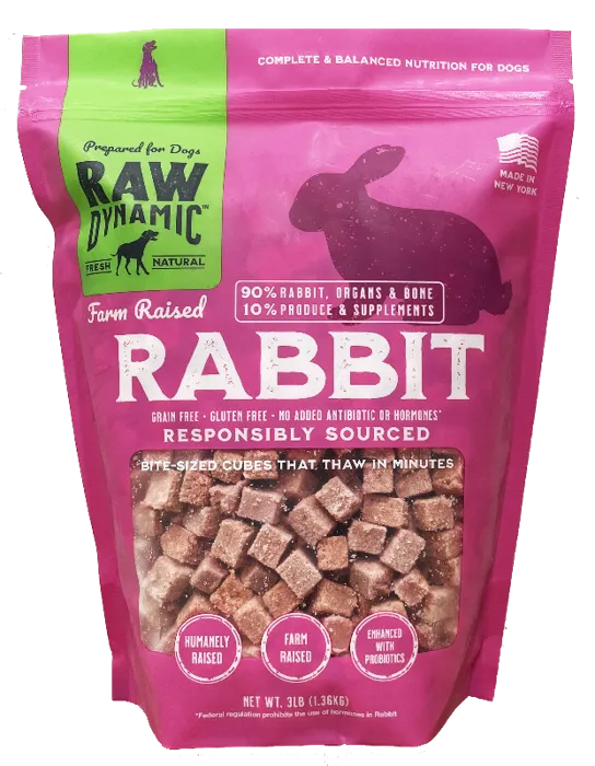 Raw Dynamic Frozen Canine - Rabbit 3lb