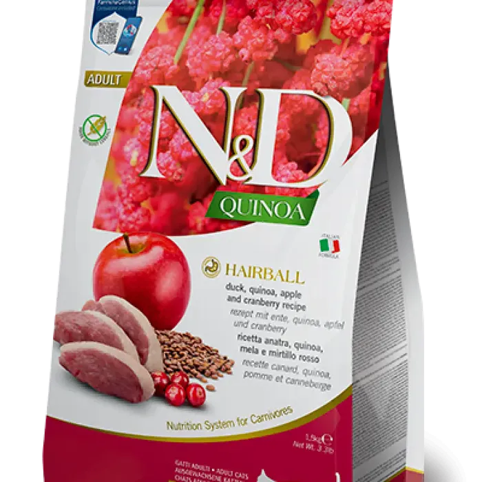 FA Cat Duck Quinoa Hairball Control GF 3.3#