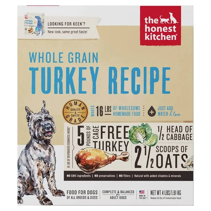 The Honest Kitchen Dog Dehydr Whlgrn Turkey 4 Lb