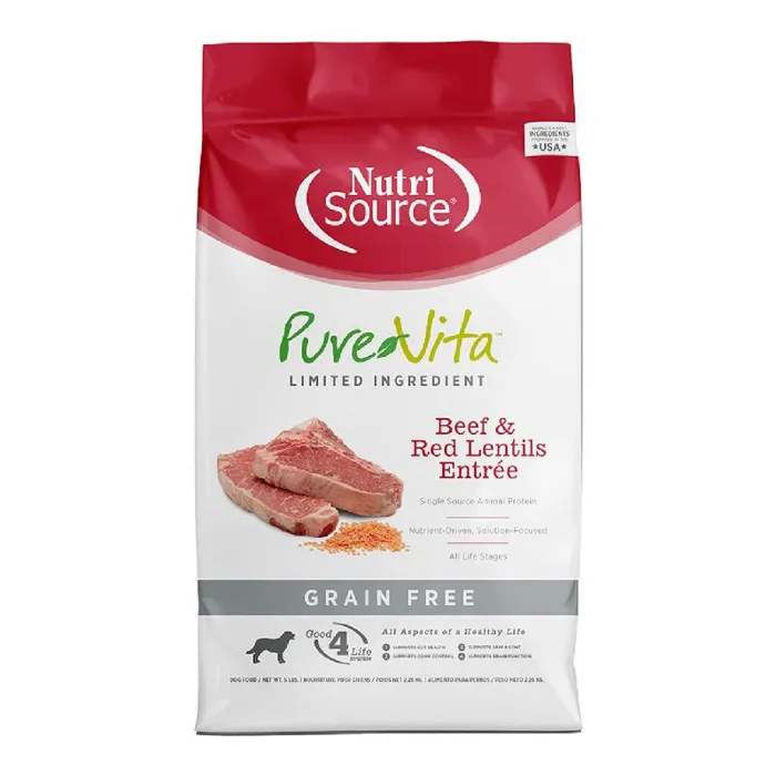 Pure Vita Grain Free Beef And Lentil - 25lb