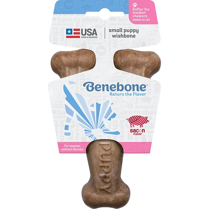 Benebone Puppy Wishbone Dog Chew Bacon