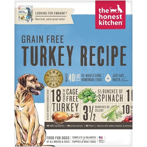 The Honest Kitchen Dog Dehydr Whlgrn Turkey 4 Lb