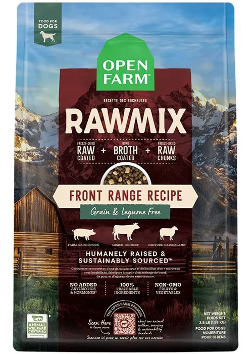 Open Farm Dog RawMix Front Range (Pork/Bf/Lamb) GF 3.5#