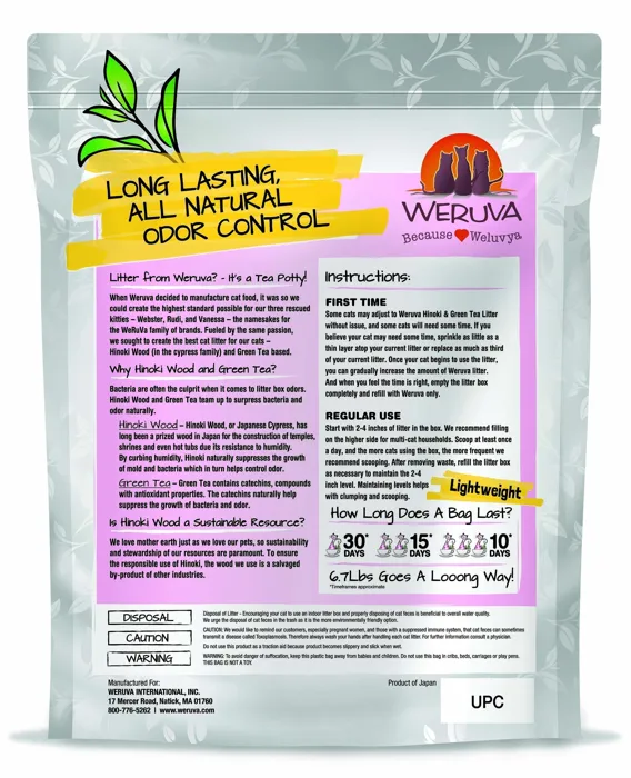 Weruva Tea Potty Clumpable Litter 6.7#