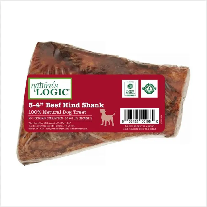 Nature's Logic Beef Hind Shank Treat 3-4"