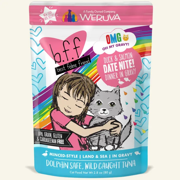 Weruva Cat OMG Pch Date Nite Duck Slmn 2.8-oz