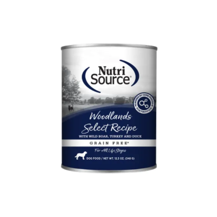 NutriSource Dog Can Woodlands Select Grain Free 12.3oz