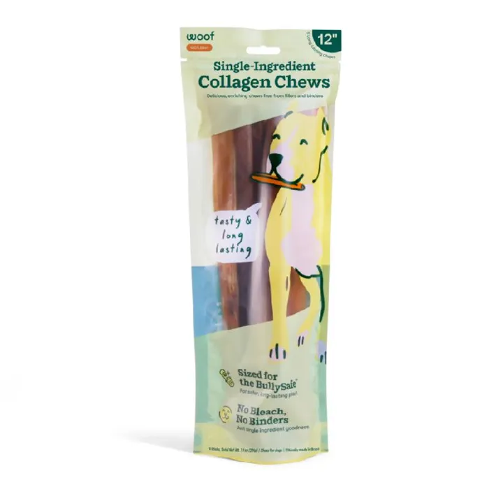 Woof Dog Bully Safe Collagen 12" 5pk
