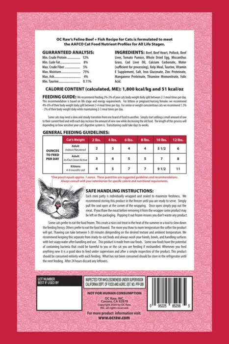 OC Raw Cat Beef & Fish Recipe  2#