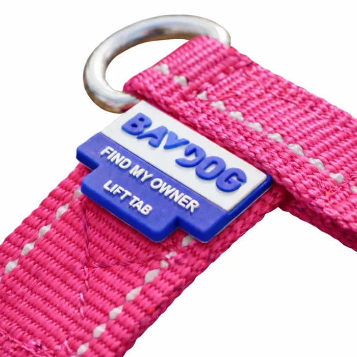 Bay Dog Chesapeake Harness Sunset Pink XL label close-up