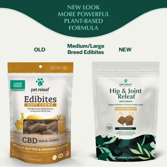 Pet Releaf Hip & Joint PB/Banana Chews LG 7.5oz