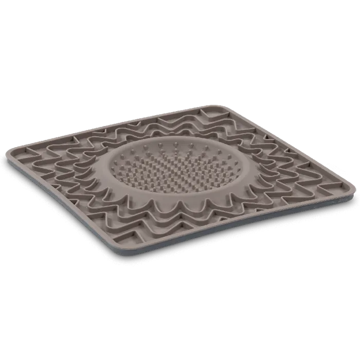 Messy Mutts Silicone Framed Lick Bowl Mat Grey 10x10
