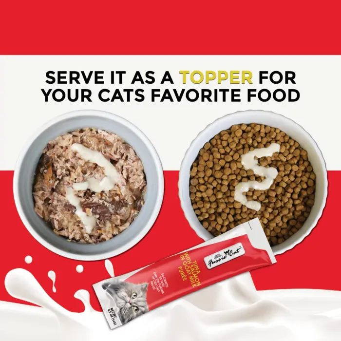 Fussie Cat Goat Milk Puree Tuna w/Slmn 4pk