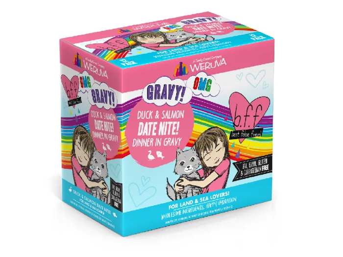 Weruva Cat OMG Pch Date Nite Duck Slmn 2.8-oz