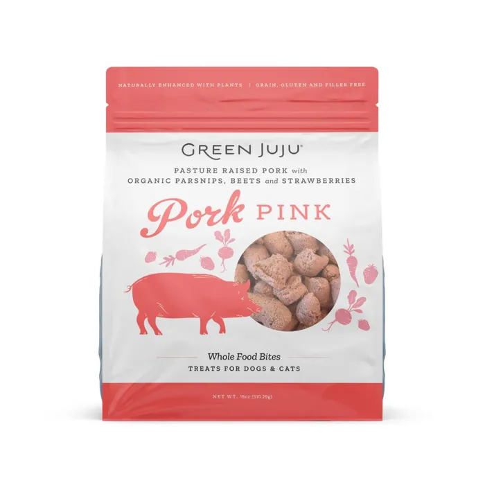 Green Juju Pork Pink Freeze-dried Food Bites 18-oz
