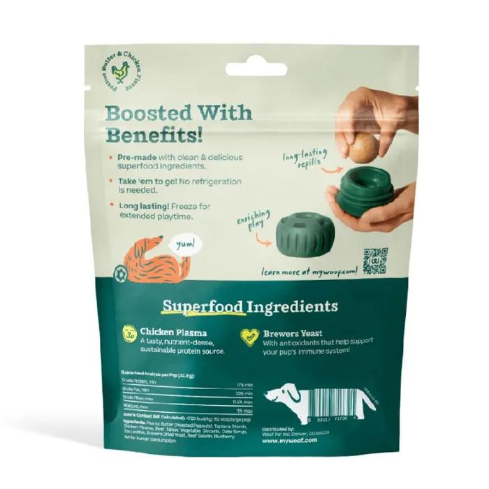 Woof Treat Pops Refill Chicken & Peanut Butter LG