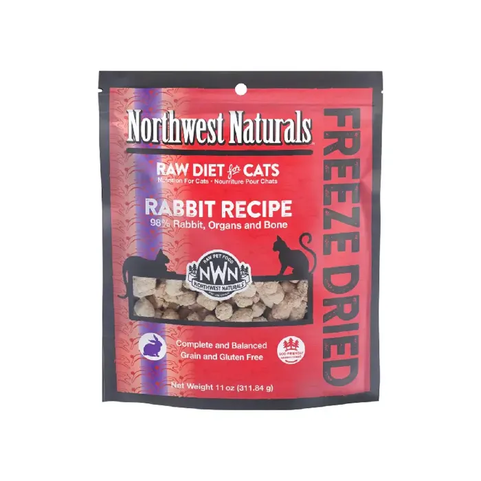 Northwest Nats Raw Diet Grain-free Rbt Nibbles Fd Cat Food, 11-oz
