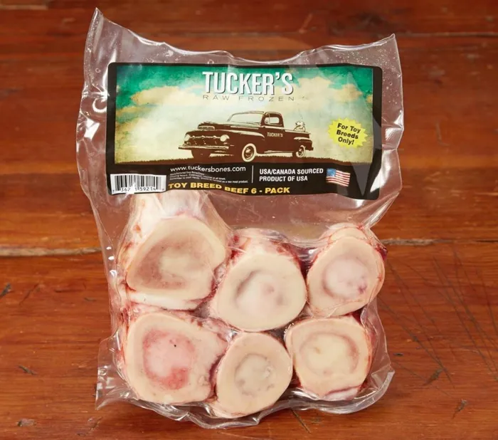 Tucker's Raw Bone Beef Toy Breed, 1-inch, six-pack