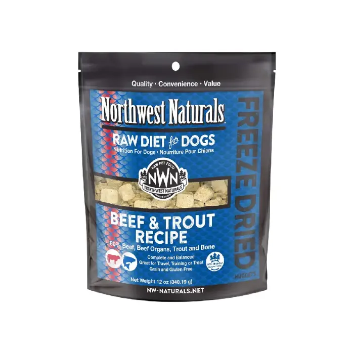 Northwest Nat Freeze Dried Nuggets Beef Trout 12-oz