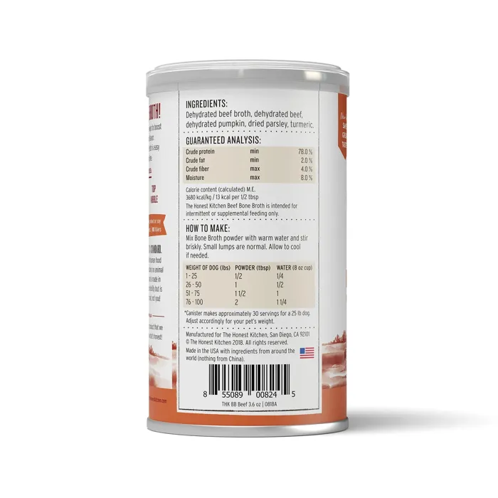 HK Dog Instant Bone Broth Bf/Tumeric 3.6-oz