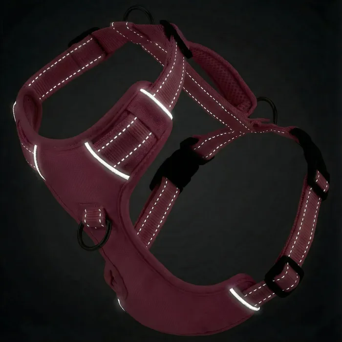 Bay Dog Chesapeake Harness Sunset Pink XL reflective view